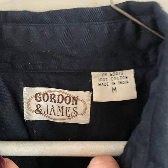 VTG Gordon James Men's Button Down Embroidered Western Shirt Medium -C - Picture 3 of 4